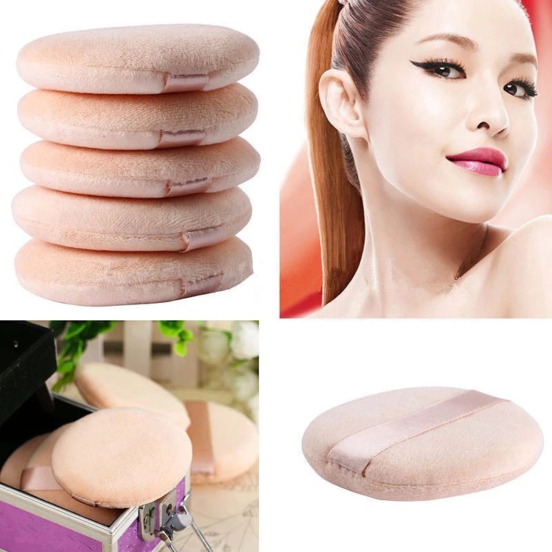 Set 5 Mút Tán Kem Nền Hình Tròn Siêu Mềm Chuyên Nghiệp