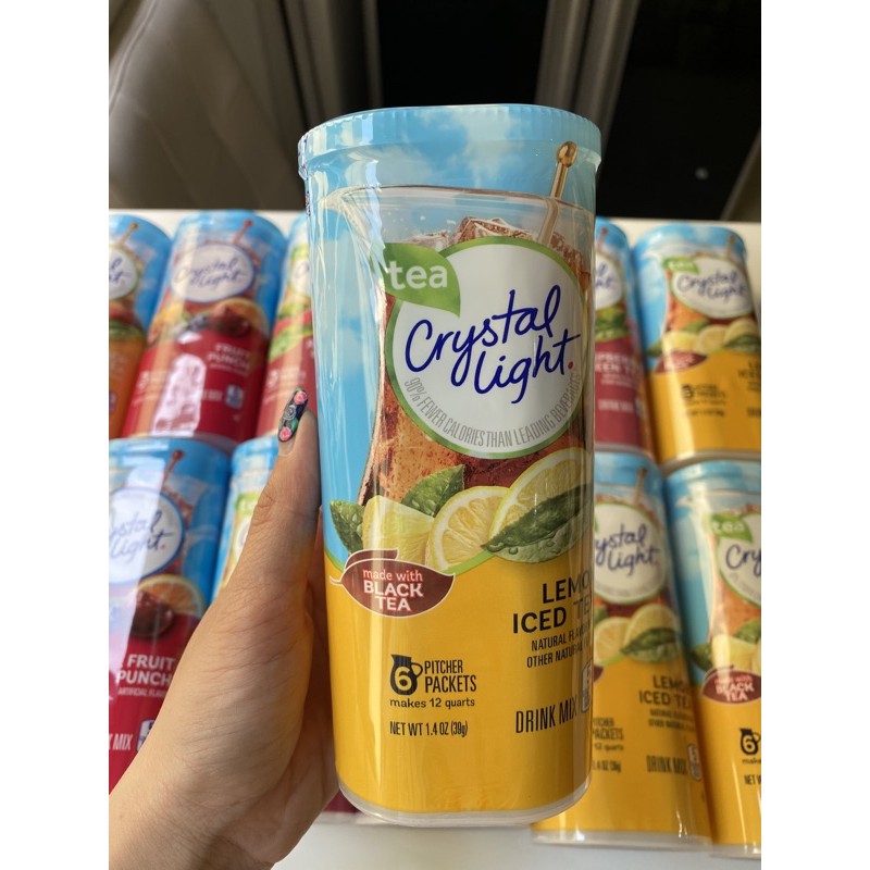 BỘT PHA NƯỚC TRÁI CÂY CRYSTAL LIGHT HỘP LỚN - TRÀ NGỌT - sugar free |  Shopee Việt Nam