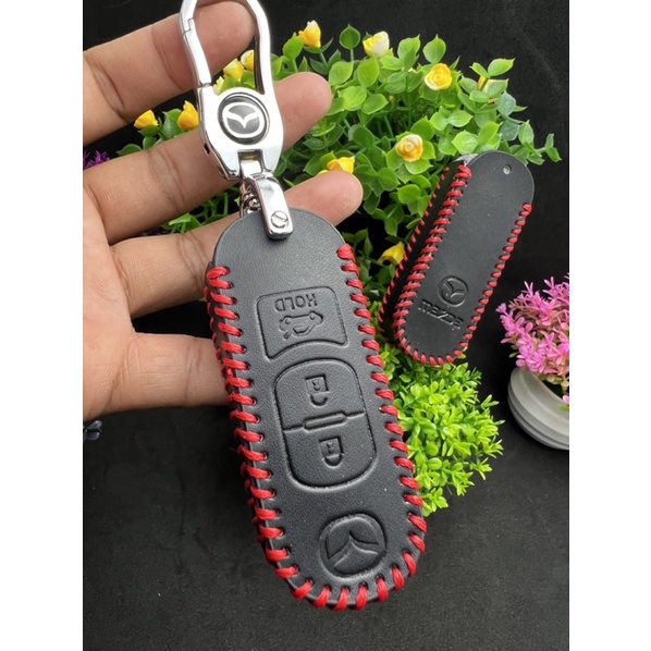 Bao da chìa khoá 3 nút xe Mazda2, Mazda3, Mazda6, Mazda Cx5, Cx8