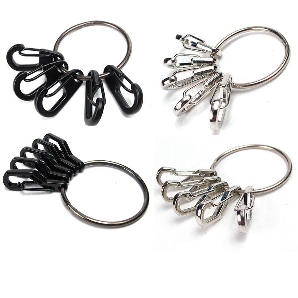 Móc khóa lò xo kẹp chìa khóa linh hoạt - bộ 4/5 chiếc