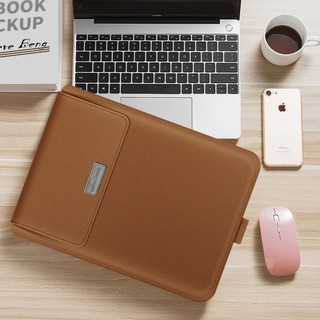 WOLDONE ĐIỆN THOẠI 4 trong 1 Bộ Túi Đứng Laptop 13 14 15 16 inch Túi Da Tay Nam Châm Vỏ Chống Thấm Nước Có Chức Năng Giá Đỡ Laptop notebook matebook