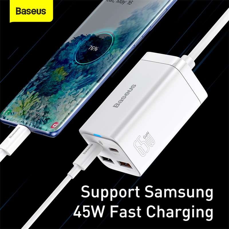 Baseus 65W GaN3 Pro Sạc Nhanh Máy Tính Củ Sạc Bộ Sạc Nhanh 4 Trong 1 Cho Điện thoại Máy Tính Bảng Xiaomi Samsung huawei