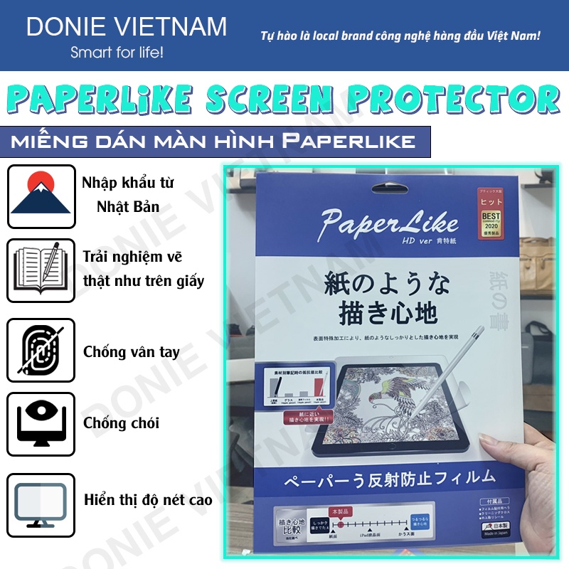Dán Màn Hình Paperlike Gen 2 Chống Vân Tay Chống Chói Cho iPad Gen 10/11 Air 4/5 Pro 11" | Donie C07