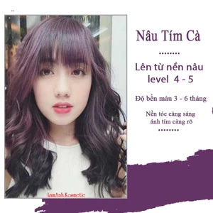 Thuốc nhuộm tóc Nâu Tím Cà 100ml màu lên màu chuẩn tone