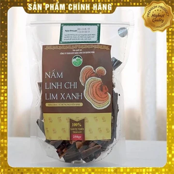 Túi 250g Nấm Linh Chi Lim Xanh chính gốc Quảng Nam LiNaSa ( Loại thái lát sẳn )
