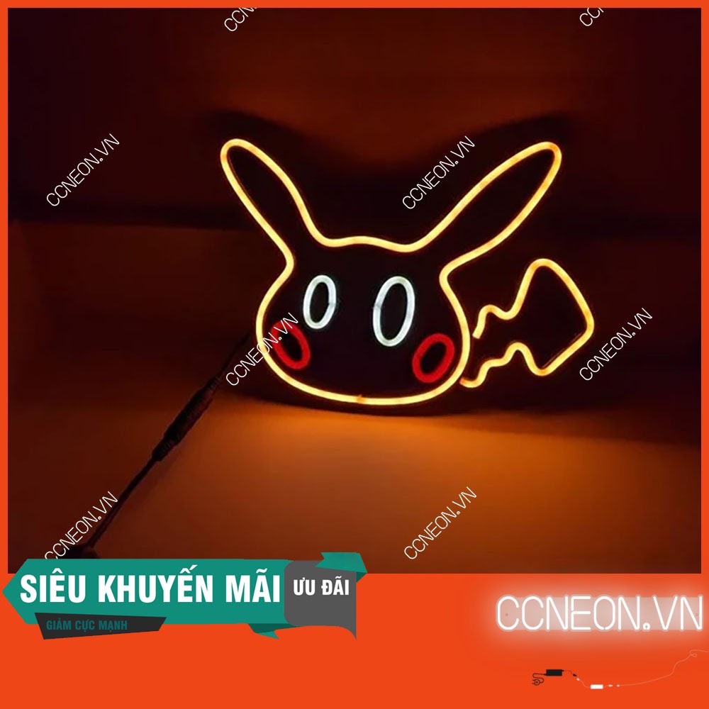 Đèn Trang Trí Led Neon Mẫu Cute Pikachu - Đèn Led Neon Nhân Vật Pokemon