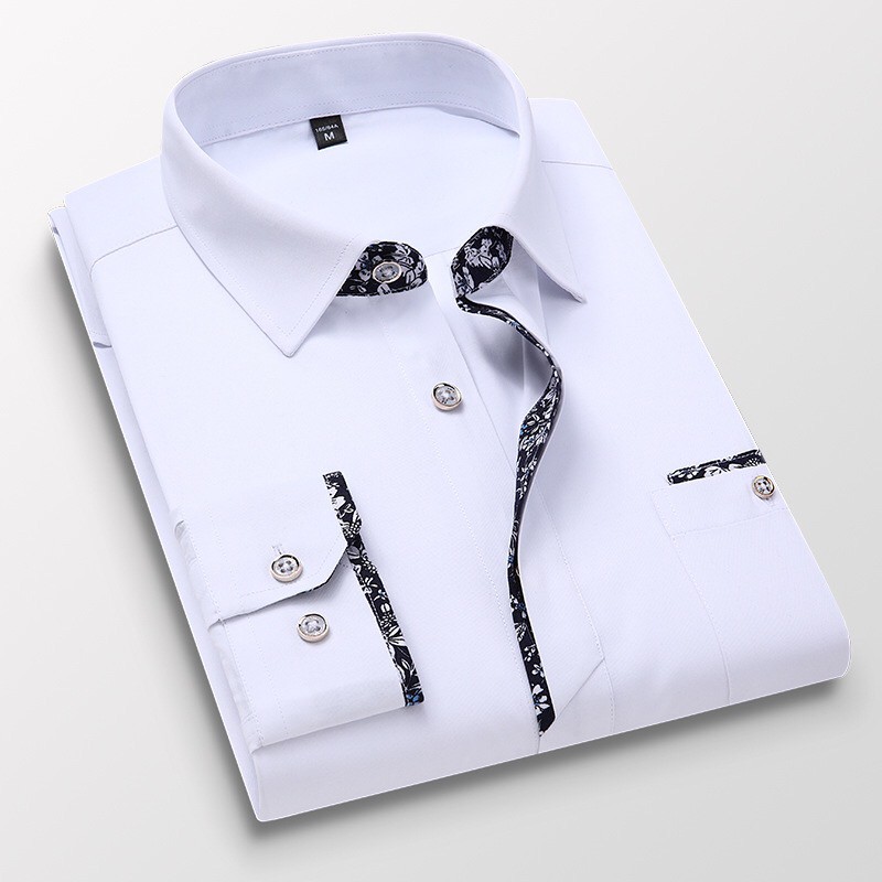 6-màu nam áo sơ mi dài tay xu hướng châu âu trang trọng / giản dị áo sơ mi công sở cotton
