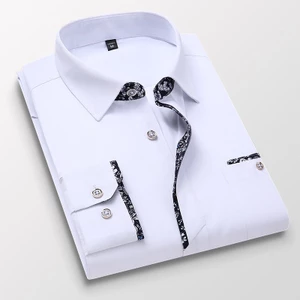 6-màu nam áo sơ mi dài tay xu hướng châu âu trang trọng / giản dị áo sơ mi công sở cotton
