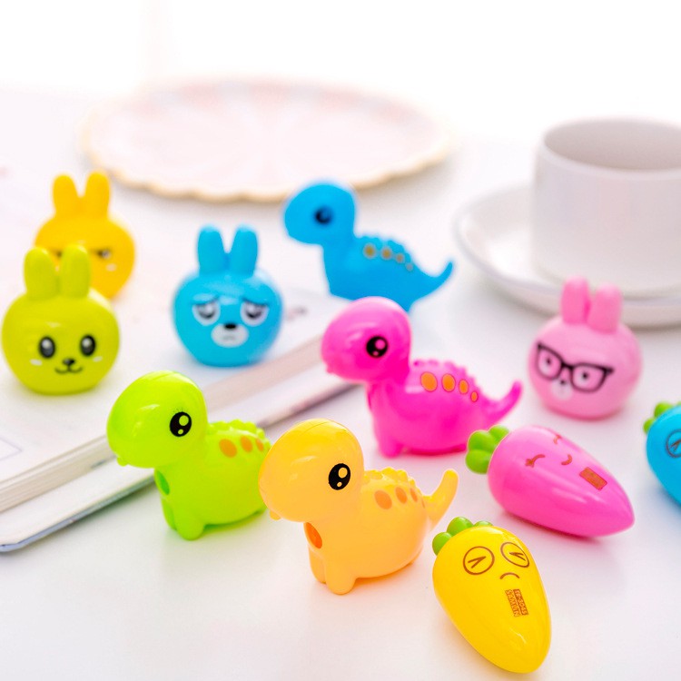 🦊 COMBO 3 XOÁY BÚT CHÌ – ĐẦU HOẠT HÌNH ĐỘNG VẬT CUTE 🐰🐻