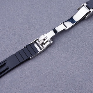 Dành Cho Đồng Hồ Iwatch Đen Xanh Dây Cao Su Silicon Dây Đeo Rolex Thể Thao Bằng Thép Không Gỉ S7 SE S6 Khóa 38 / 40 / 42 / 44 / 45MM