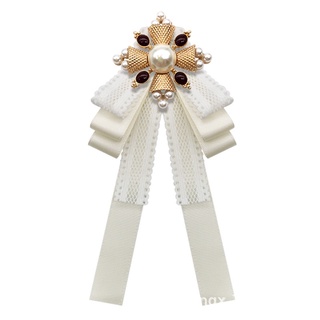 Cài Cổ Áo Hình Nơ Ren Phong Cách Baroque Hàn Quốc Cổ Điển Dành Cho Nữ