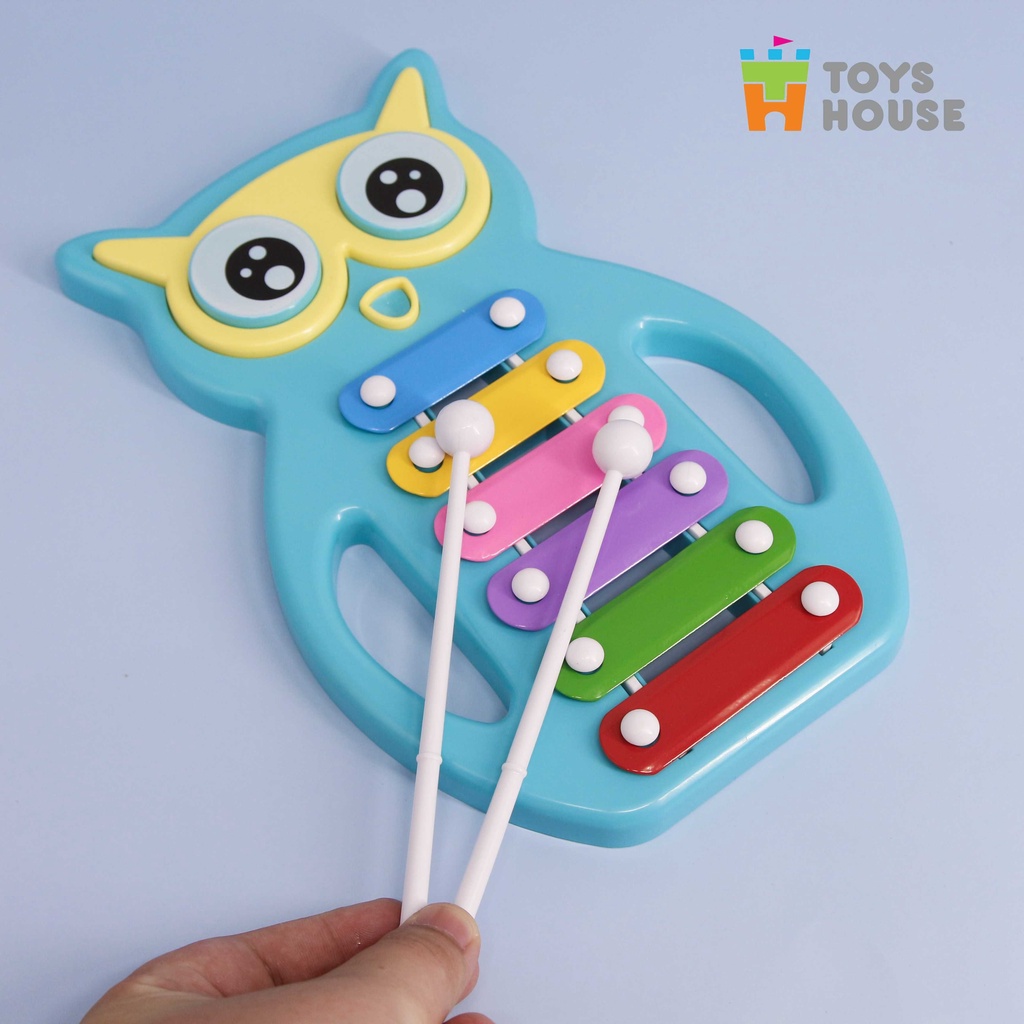 Ảnh Đàn gõ Xylophone cho bé hình cú mèo đáng yêu Toyshouse- Dụng cụ phát triển năng khiếu C601 4