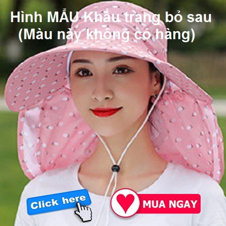 Mũ Nón rộng vành💚CAM KẾT CHUẨN💚vành rộng chống nắng cực mát có khẩu trang 2 lớp bảo vệ sức khỏe kèm dây thắt(TUYỂN   )