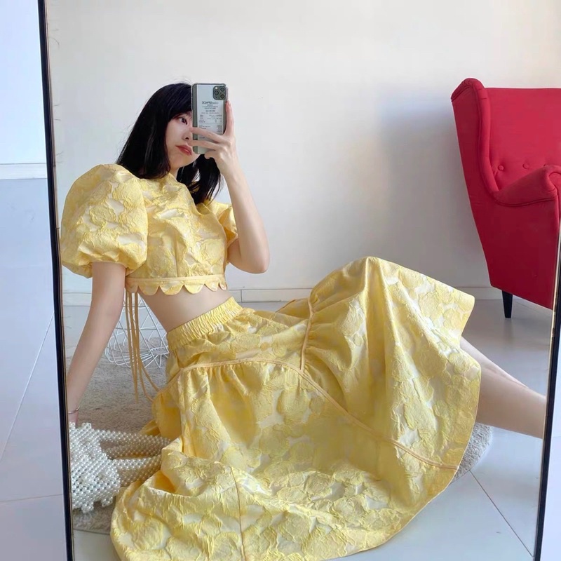 Sét Áo Và Chân Váy Nàng Thơ Phong Cách Hàn Quốc