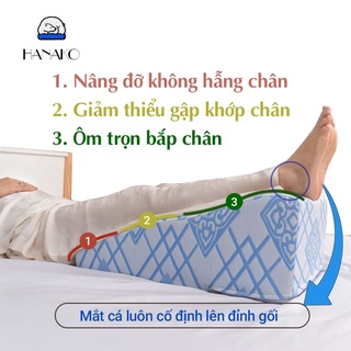 Gối Kê Chân Cao 22cm HANAKO Chống Giãn Tĩnh Mạch – Hàng Thương Hiệu, Thiết Kế Chuyên Dụng