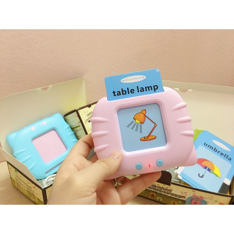 Máy đọc thẻ flashcard từ vựng tiếng anh giáo dục sớm cho bé loại 1 gồm 112 thẻ 224 từ vựng đồ chơi phát triển trí tuệ
