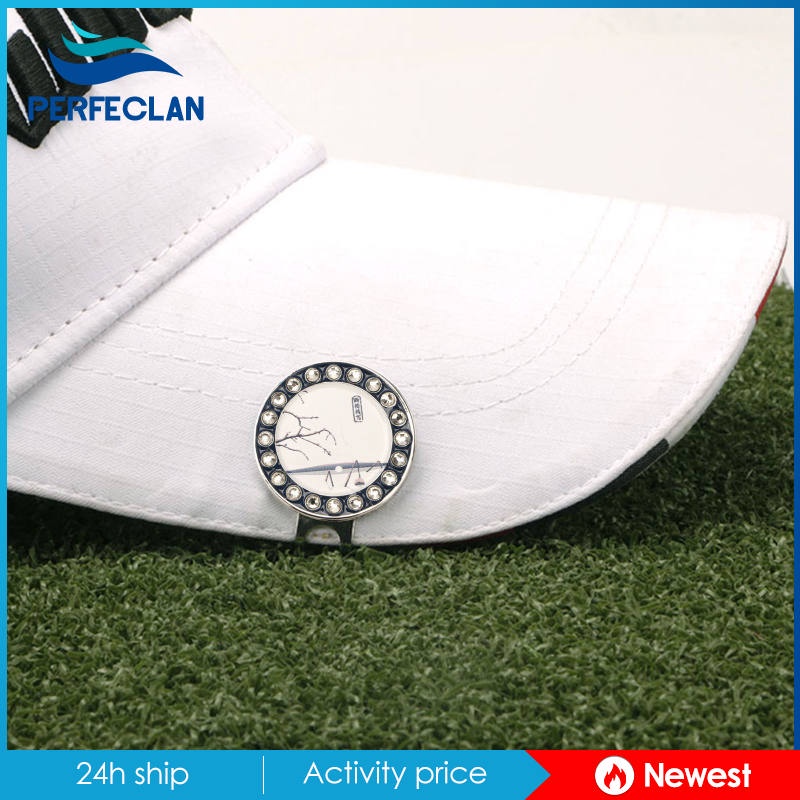 [Perfeclan] Hợp kim kẽm Golf Ball Markers Hat Clip Chống gỉ Putt Sign