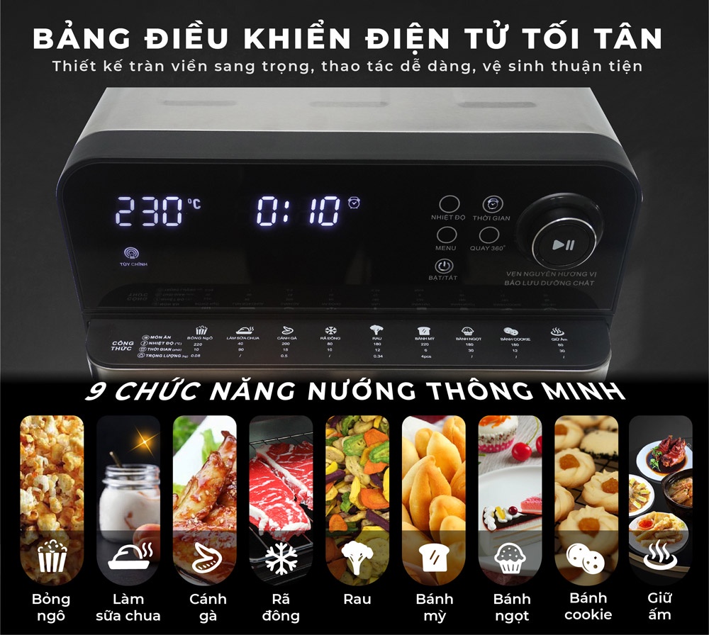 Nồi chiên không dầu KIPOR KP-AF657 - 15L