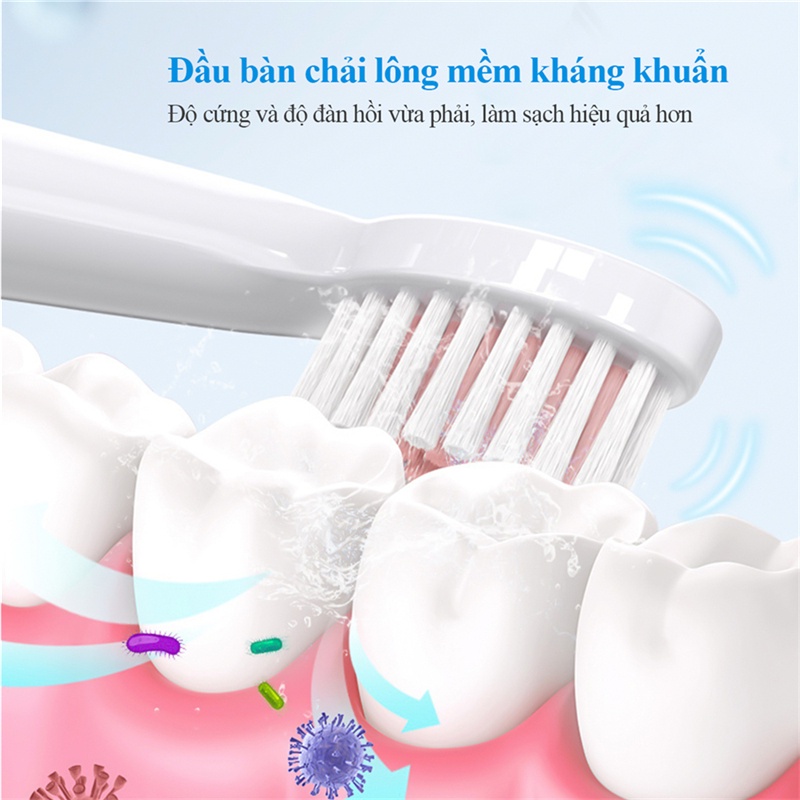 Ảnh CkeyiN Bàn chải đánh răng điện làm trắng 3 trong 1 với công nghệ sóng siêu âm KQ135 4