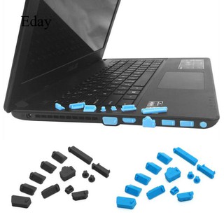 Bộ 13 Nút Chống Bụi Laptop - Macbook - Set 13 nút silicon đậy lỗ cắm rainbowsuit chống bụi cho laptop