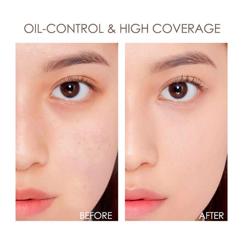 Ảnh Phấn nền dạng nén chất lì FOCALLURE bổ sung vitamin C kiềm dầu cho da mặt 9g 3