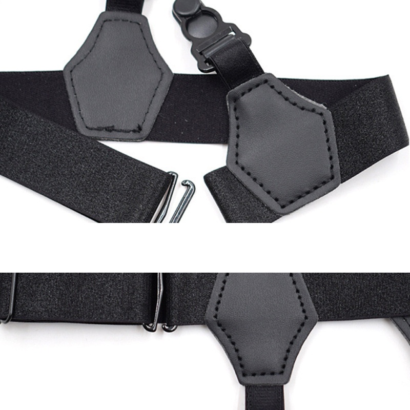 Dasbsug 2 Bộ Unisex Tất Garters Thắt Lưng Treo Có Thể Điều Chỉnh Chống Trơn Trượt Kẹp Đôi