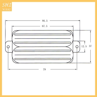 [Shiwaki] Còn hàng Twin Humbucker Pickup dành cho phụ kiện đàn Guitar điện, màu đen