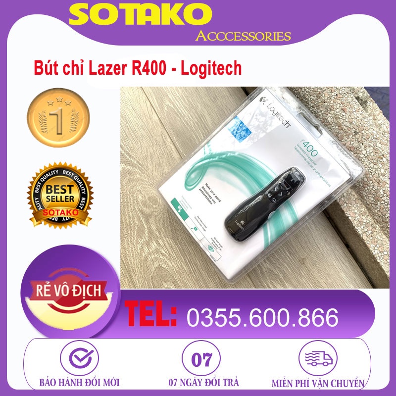 Bút Trình Chiếu Slide R400 PowerPoint Laser 2.4G. Sử dụng cho Giảng ...