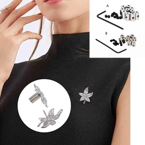 BTF 10 Miếng Kim Loại Pin Lưng Khóa Pin Keepers Khóa Khóa Khóa Trâm Cài Cho Nữ