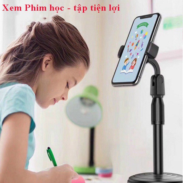 Giá Đỡ điện thoại Livestream Xem Video ổn thỏa Xoay 360 Độ dùng, Quay Phim, Ghi Hình Đa Dụng [Ship Hỏa Tốc]