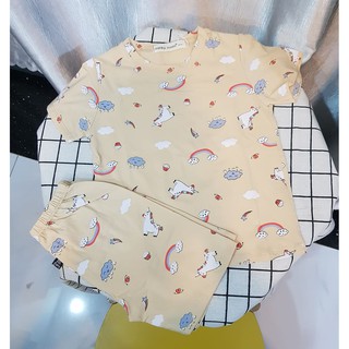 Bộ mặc nhà bé gái Đồ bộ bé gái có tay MK10