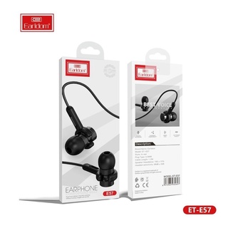 Tai nghe có dây Earldom sử dụng cổng AUX 3.5mm thích hợp với hầu hết các dòng smartphone,laptop,pc... hiện nay