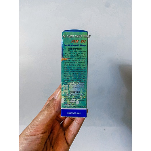 DUNG DỊCH LÀM TRONG NƯỚC HỒ CÁ JINDI PURIFICATION OF WATER 30ML