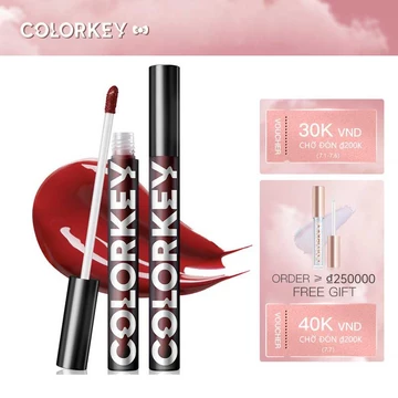 Son Kem Bóng Colorkey Màu Lì Giúp Đôi Môi Căng Mọng 1.7g