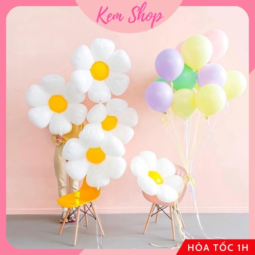 Bóng kình bông hoa cúc size đại trang trí sinh nhật party đáng yêu dễ thương - Kem Shop K137
