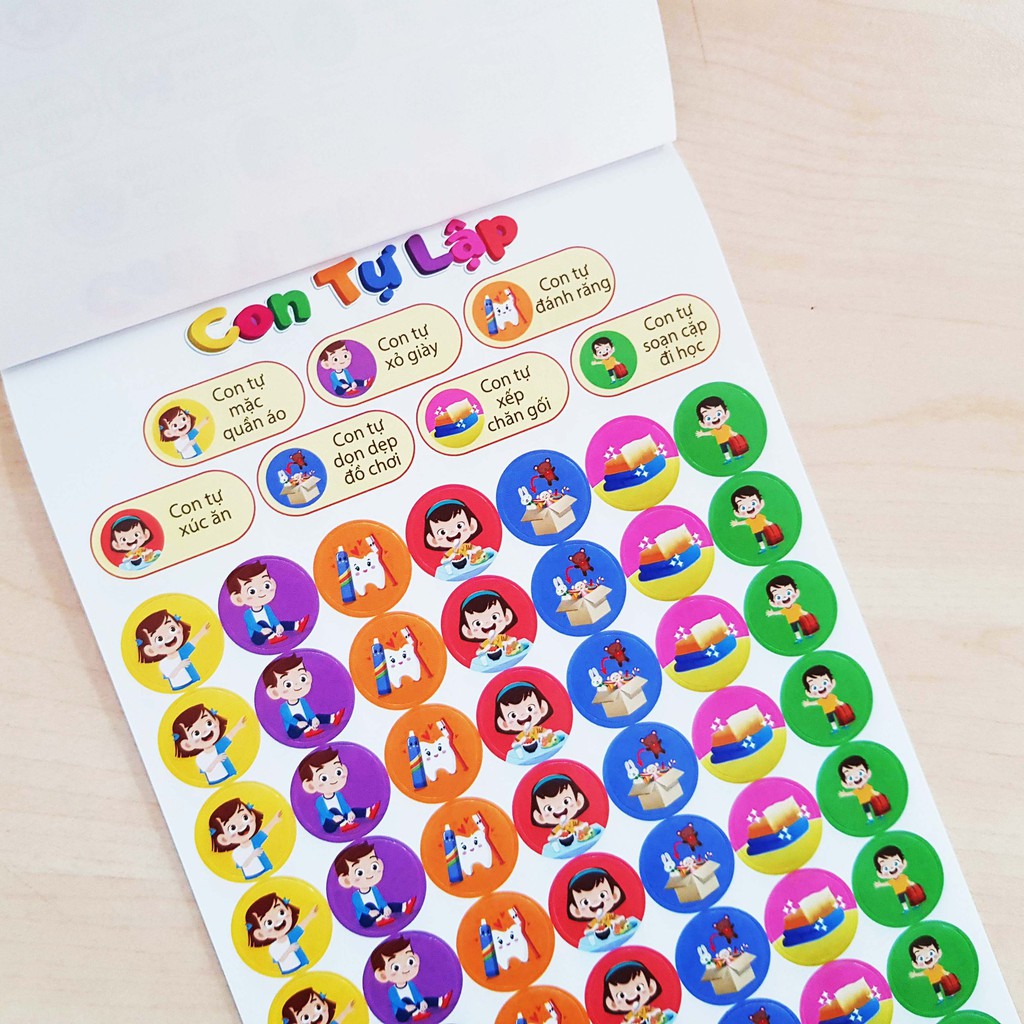 Set STICKER dạy bé ngoan ngoãn (450 sticker) cho bé từ 2 - 6t, bé tự vào nếp, hào hứng chơi mỗi ngày