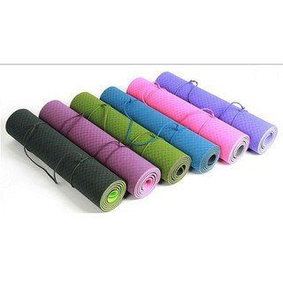 Thảm Tập Yoga TPE 6mm 2 Lớp Đại Nam Sport Hàng Loại 1+ Tặng Kèm Túi Và Dây Buộc
