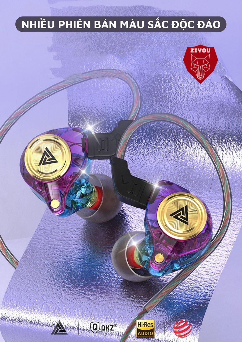 Mô tả Tai Nghe Gaming Ziyou QKZ AK3 Có Mic Cho Điện Thoại, Chuyên Nghe Nhạc, Chơi Game Âm Thanh Sống Động - Hàng Chính Hãng - 9