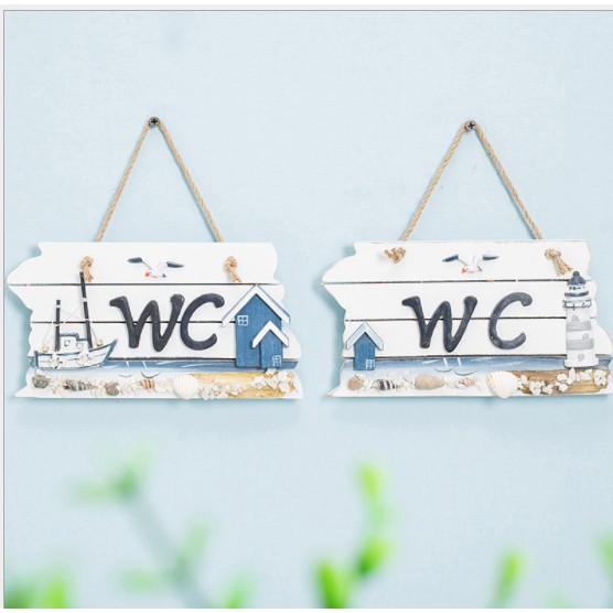 Bảng treo tường bằng gỗ chữ wc trang trí | Shopee Việt Nam