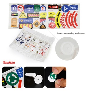 Bộ 56 món đồ chơi mô hình biển báo giao thông làm tiểu cảnh cao cấp
