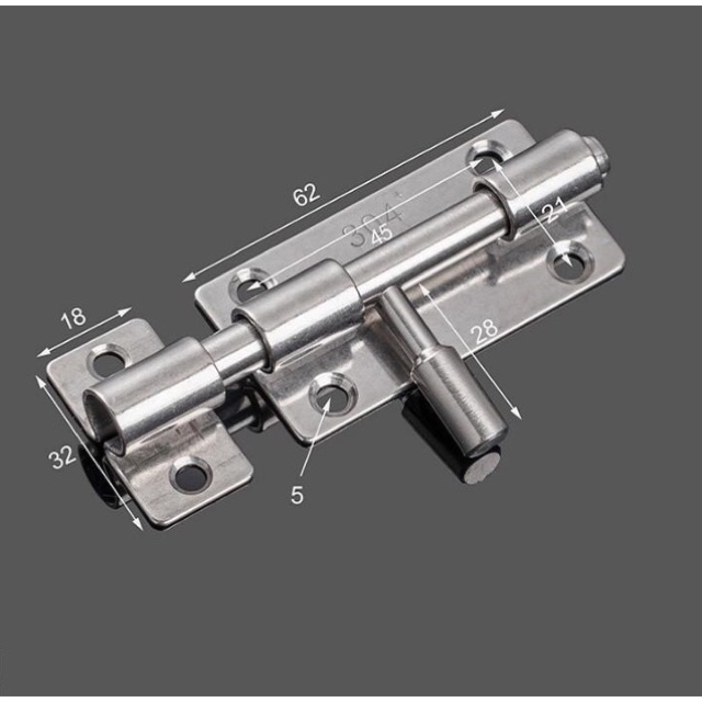 Then chốt gài cửa INOX dạng ống loại dày | Shopee Việt Nam