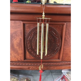 Chuông gió phong thủy 6 ống bằng đồng thật các cỡ