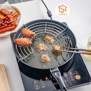 Vỉ Gác Chảo Chiên Rán Dầu Mỡ Loại Dày Bằng Inox Cam Homeware