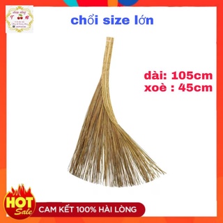 Combo 2 Chổi dừa quét sân loại dày, chổi lá, chổi xương, chổi rễ chất ...