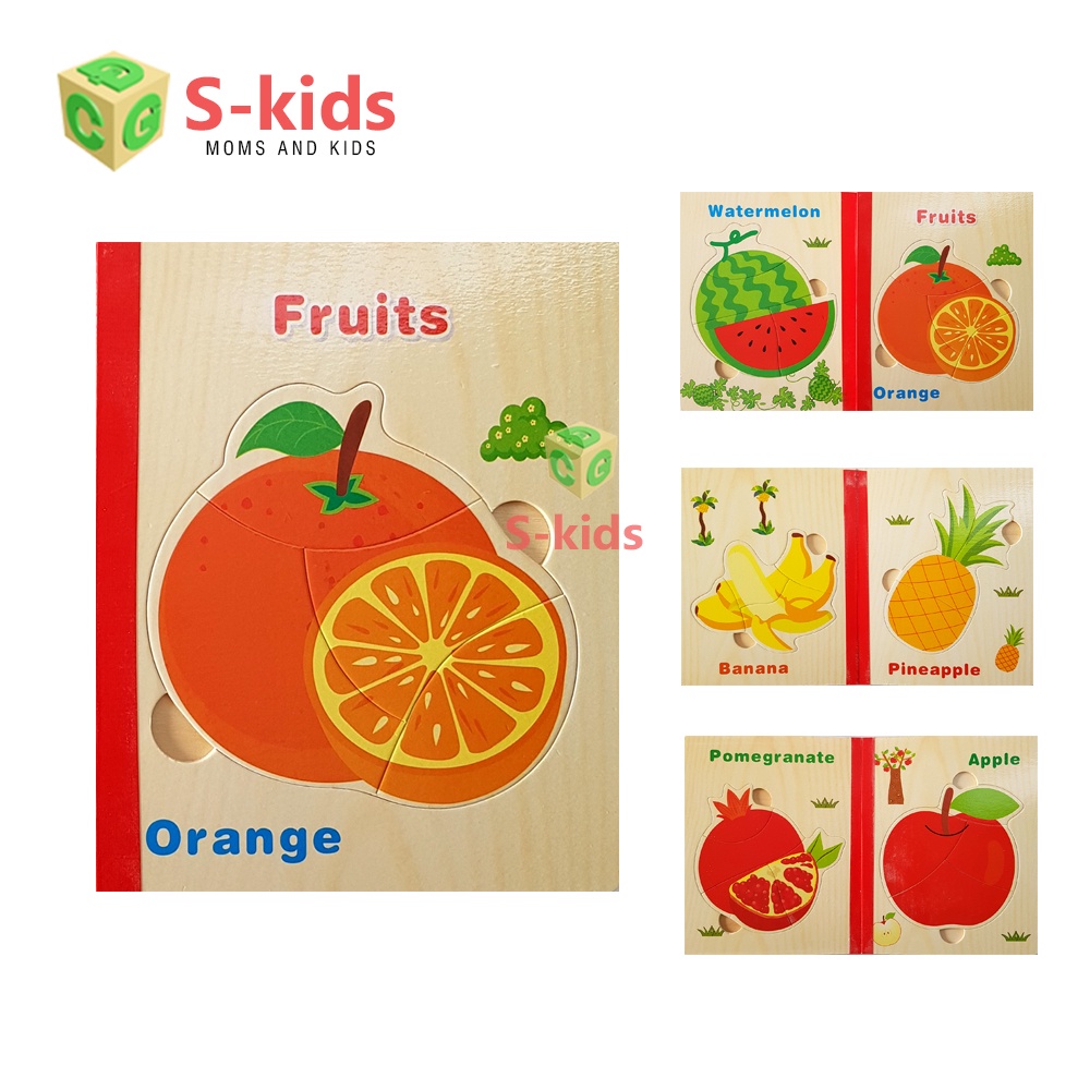 Ảnh Đồ Chơi Xếp Hình S-Kids, Sách Gỗ Ghép Hình Thông Minh Cho Bé. 4