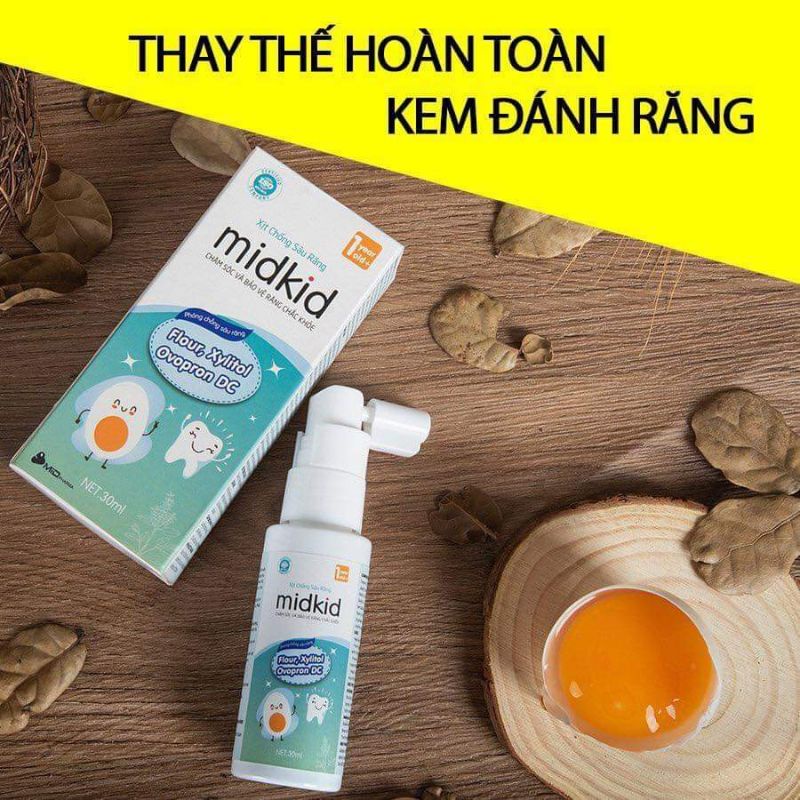 Xịt Midkid chống sâu răng cho bé chai 30ml