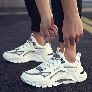 Giày Sneaker Nam Đế Cao Su Non, Giày Nam trend 2024 - Tăng Chiều Cao Tự Nhiên- OFF TRẮNG