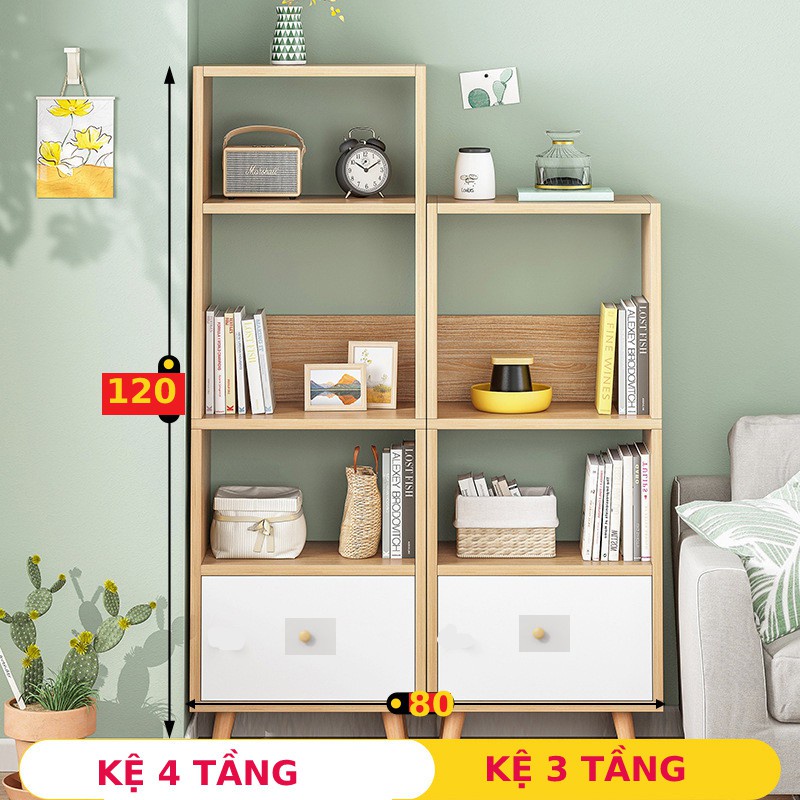 Kệ Sách Dạng Tủ Ong Phong Cách Bắc Âu Hiện Đại 3 Tầng 4 Tầng 5 Tầng