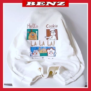 Áo nỉ sweater cookie chất nỉ ngoại đẹp mềm mịn giày dặn from rộng unisex phong cách Hàn Quốc BZ 2001