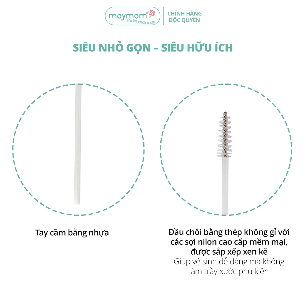 Mô tả Cọ Phụ Kiện Maymom, Vệ Sinh Cổ Nối Phễu Hút Sữa, Chuyên Dụng Cho Việc Vệ Sinh Những Ngóc Ngách Nhỏ (1 cái) - 5
